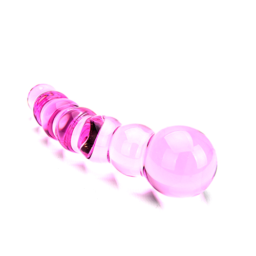 Dildo din sticlă striat Spectrum - imagine 5