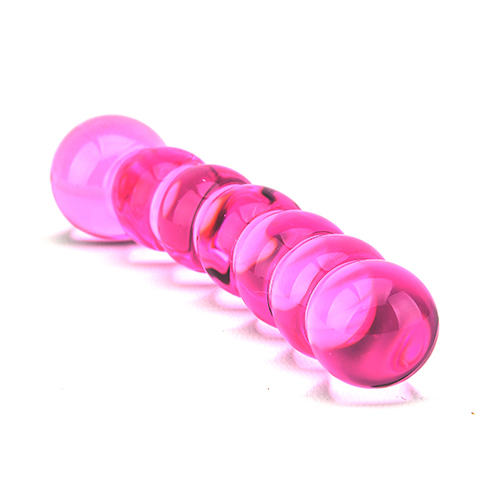 Dildo din sticlă striat Spectrum - imagine 2