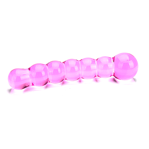 Dildo din sticlă striat Spectrum - imagine 3
