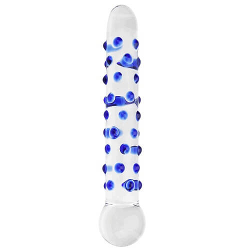 Dildo din sticlă texturat Spectrum