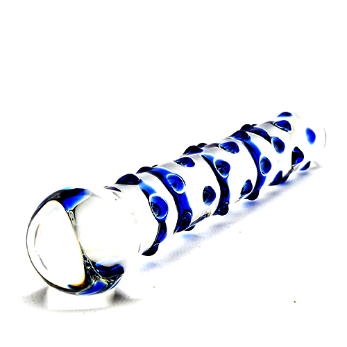 Dildo din sticlă texturat Spectrum - imagine 5