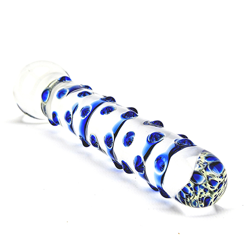 Dildo din sticlă texturat Spectrum - imagine 2