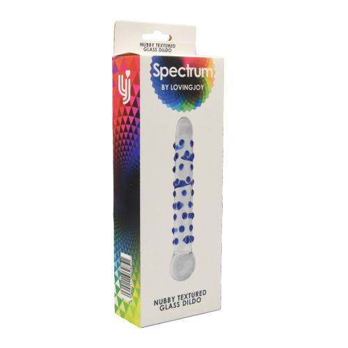 Dildo din sticlă texturat Spectrum - imagine 7