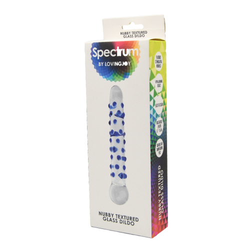 Dildo din sticlă texturat Spectrum - imagine 8