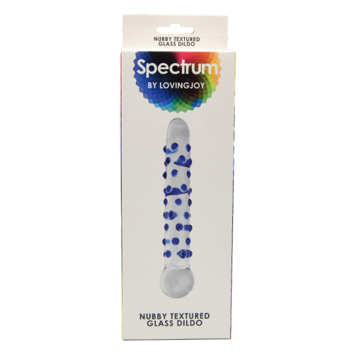 Dildo din sticlă texturat Spectrum - imagine 6
