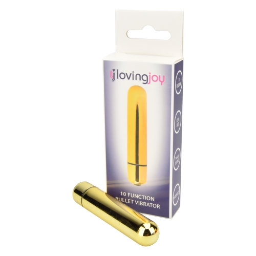 Vibrator bullet auriu cu 10 funcții Loving Joy - imagine 4