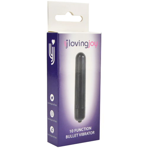 Vibrator bullet negru obsidian cu 10 funcții Loving Joy - imagine 7