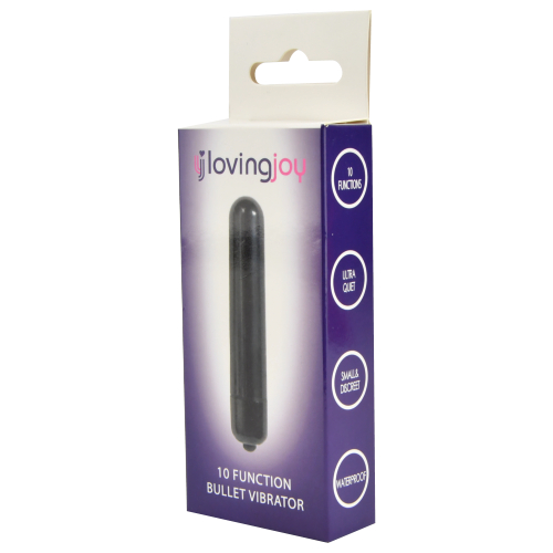 Vibrator bullet negru obsidian cu 10 funcții Loving Joy - imagine 5