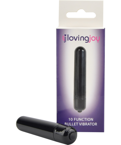 Vibrator bullet negru obsidian cu 10 funcții Loving Joy - imagine 8