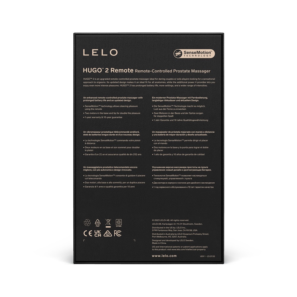 LELO Hugo 2 Remote Controlled Prostate Massager, negru - imagine 4