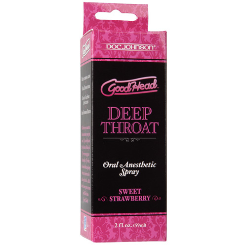 Spray desensibilizant Deep Throat, aromă căpșuni, Doc Johnson - imagine 2