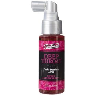 Spray desensibilizant Deep Throat, aromă căpșuni, Doc Johnson