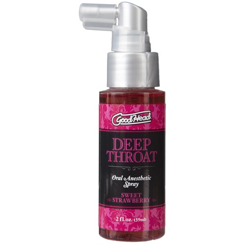 Spray desensibilizant Deep Throat, aromă căpșuni, Doc Johnson