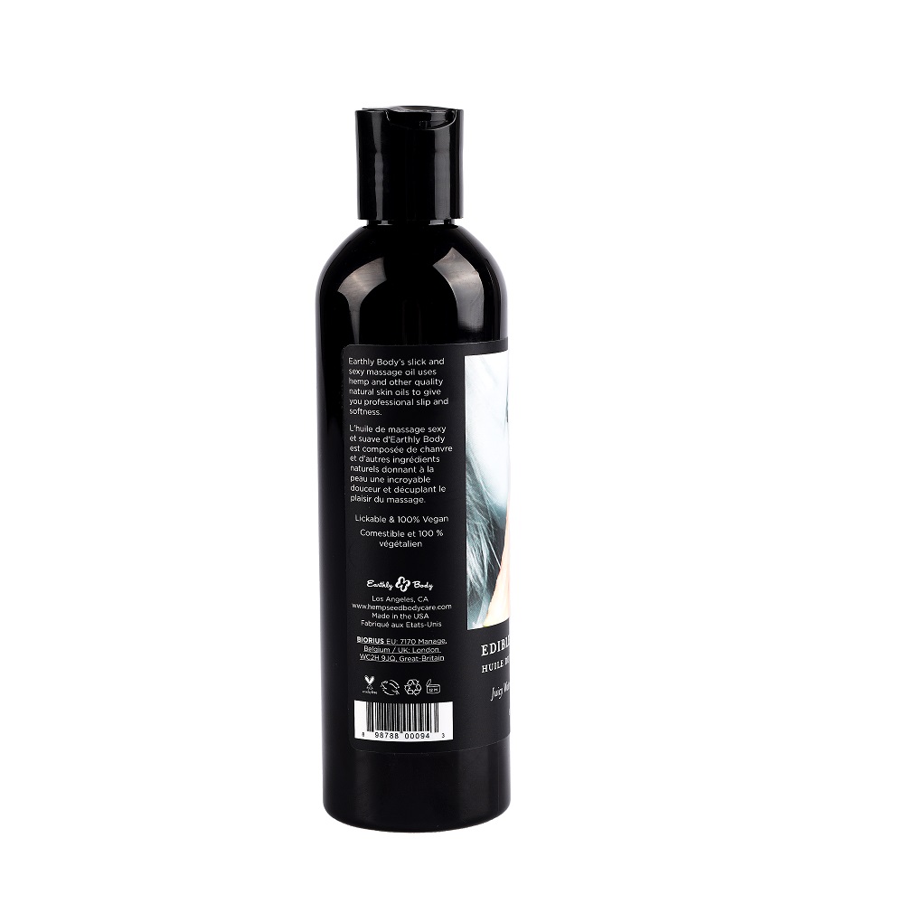 Ulei de masaj comestibil, aromă cireșe, 225g, Earthly Body - imagine 2
