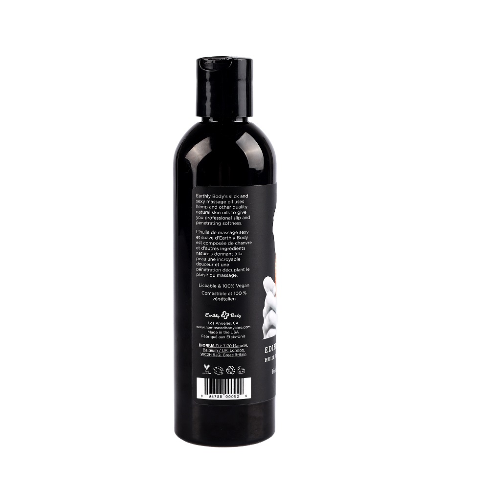 Ulei de masaj comestibil, aromă cireșe, 225g, Earthly Body - imagine 4