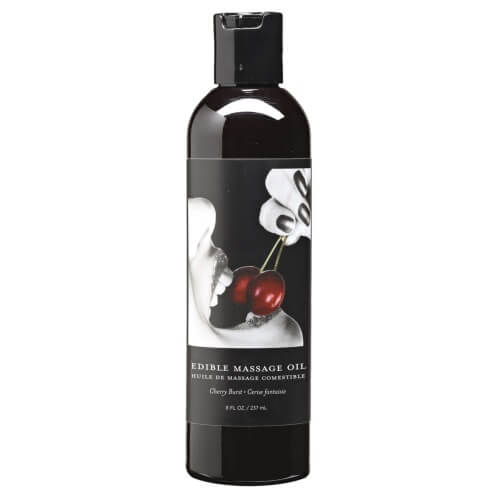 Ulei de masaj comestibil, aromă cireșe, 225g, Earthly Body - imagine 5