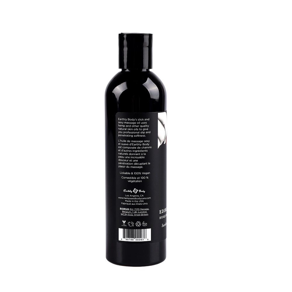 Ulei de masaj comestibil, aromă cireșe, 225g, Earthly Body - imagine 8