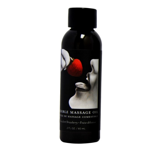 Ulei de masaj comestibil, aromă cireșe, 60g, Earthly Body - imagine 3