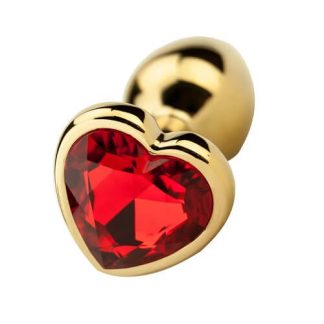 Plug anal în formă de inimă Precious Metals, auriu